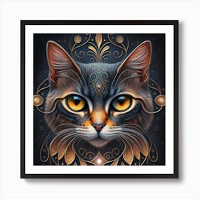 Mystic Cat Eyes Print Art Art Print