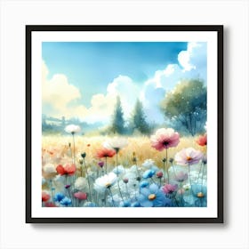 Field Of Flowers Art Print