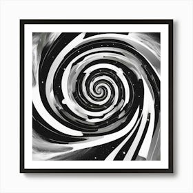 Black and White Abstract Art 39 Art Print