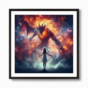 The little girl advised the demon Art Print