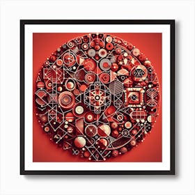 Abstract Geometric Pattern 1 Art Print