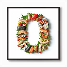 Sushi Letter O 4 Art Print