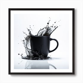 Splashing Coffee Cup Affiche