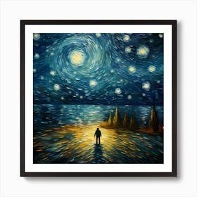 Luminous Legacy: Van Gogh's Starry Tapestry Unveiled Art Print