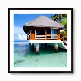 Beach House On The Ocean Art Print