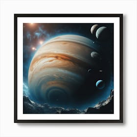 Planets In Space 8 Art Print