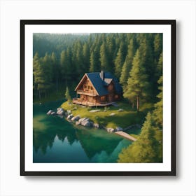 Cabin In The Woods Art Print