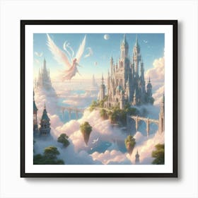 Fairytale Castle paintings art print Art Print