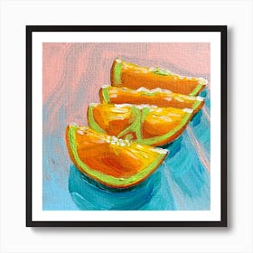 Orange Slices Square Art Print
