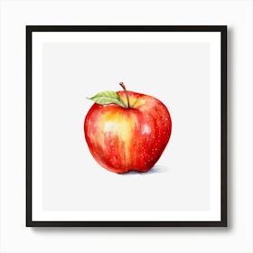 Red Apple Watercolor Painting 1 Art Print