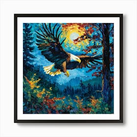 Eagle In Flight Art Print