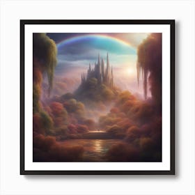 Rainbow Castle 1 Art Print