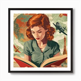 Soviet Themed Retro Learning Art Print