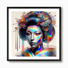 Creative Geisha Illustration 88 Art Print