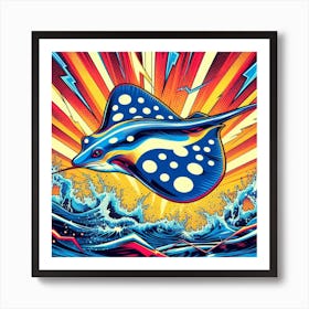 Electric Stingray, Pop Art 3 Art Print