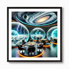 A Futuristic Dining Experience Called Storm Dinin Art Print