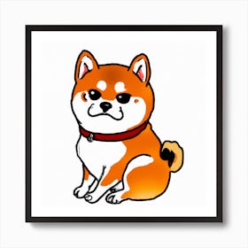 Sweet Shiba Inu Dog Art Print