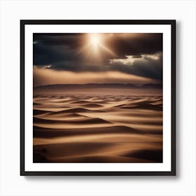 Sunrise Over The Sand Dunes Art Print