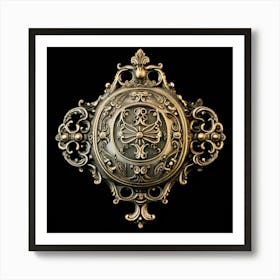 Vintage Fine Lines Historical Details Nostalgia Engraving Classic Aged Retro Intricate O (8) Art Print