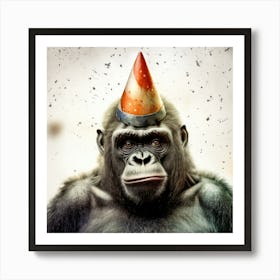 Birthday Gorilla 5 Art Print