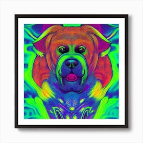 Psychedelic Dog 6 Art Print