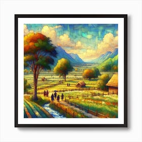 Thai Village Art Print