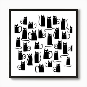 Black Cats Art Print