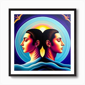 Two Faces Art Print