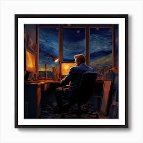 Home office by Van Gogh's heir Art Print