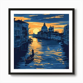 A Venice With Grand Canal Vector Design Illustra 1720474889 1 Art Print