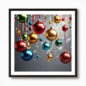 Christmas Baubles 3 Art Print