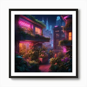 Futuristic Rooftop Art Print