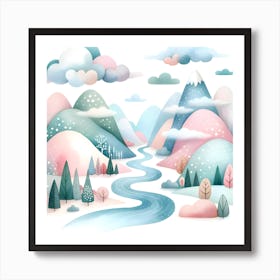 Winter Landscape Art Print