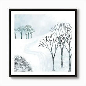 More Snow to Come Winter Landscape Art Print