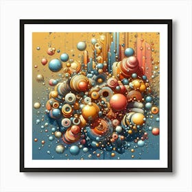 Abstract Spheres Art Print