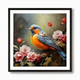 Bird On A Branch Art Print