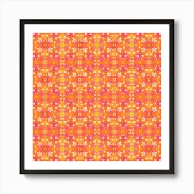 Desktop Pattern Abstract Orange 1 Art Print