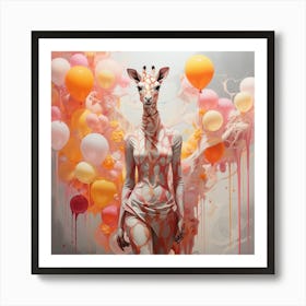 Giraffe fashion Art Print