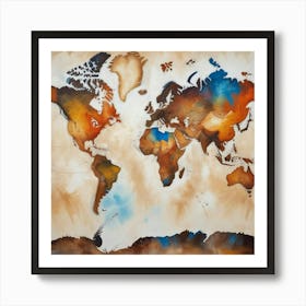 World Map 49 Art Print