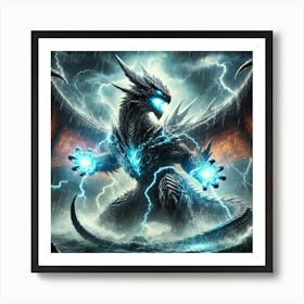 Storm Kaiju V2 Art Print