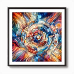 Abstract Colorful Abstract Psychedelic Painting Art Print