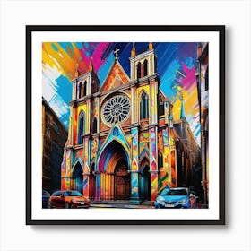 Street Of A Church Art Print