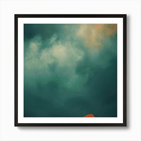 House Under Stormy Sky Art Print