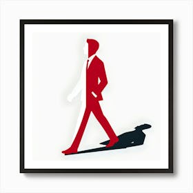 Wall art,Shadow Of A Man Art Print