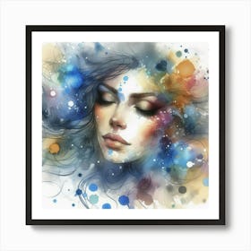 Watercolor Of A Woman 59 Art Print