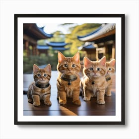 Japanese Cats Art Print