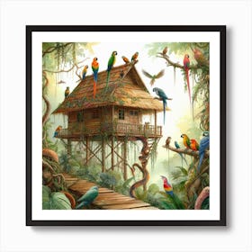 The house in the jungle 2 Art Print