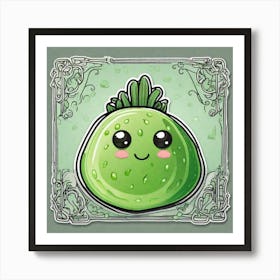 Kawaii Vegetable Art Print