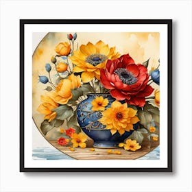 Flowers In A Vase Art Print