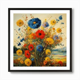 Flowers In A Vase 3 Art Print